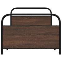 Bedframe zonder matras bewerkt hout bruin eikenkleur 100x190 cm - thumbnail