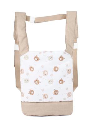 Poppen Draagzak Ergo - Beertjes Beige Poppen Draagzak Ergo - Beertjes Beige
