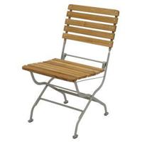 Thun bistrostoel klapstoel - Robina hout Gegalvaniseerd platstaal - Bruin - thumbnail