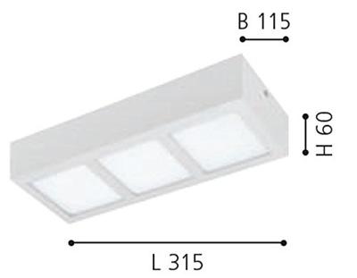 Eglo Moderne plafondlampColegio rechthoek wit - 95202