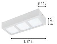 Eglo Moderne plafondlampColegio rechthoek wit - 95202 - thumbnail
