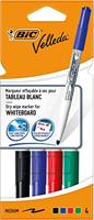 Bic whiteboardmarker Velleda 1741, in geassorteerde kleuren, etui van 4 stuks - thumbnail