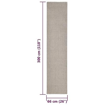 VidaXL Sisalmat voor krabpaal 66x300 cm zandkleurig