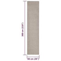 VidaXL Sisalmat voor krabpaal 66x300 cm zandkleurig - thumbnail