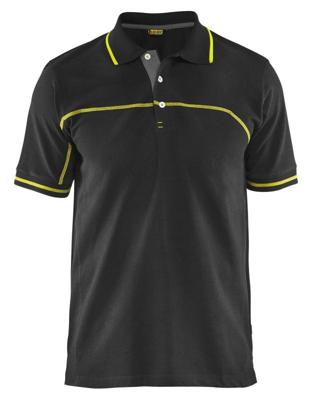 Blåkläder Poloshirt 33891050 | Zwart/High-Vis Geel | Maat XL - 7330509553763