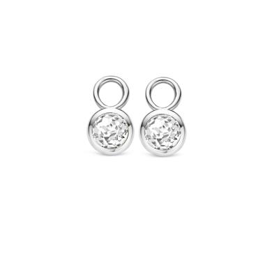 TI SENTO-Milano 9180ZI Oorringbedels zilver-zirconia wit TI SENTO-Milano 9180ZI Oorringbedels zilver-zirconia wit