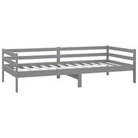 Slaapbank massief grenenhout grijs 90x200 cm - thumbnail