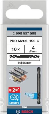 Bosch Accessoires Dubbele eindboor 4 x 14 x 55 mm 10st - 2608597588