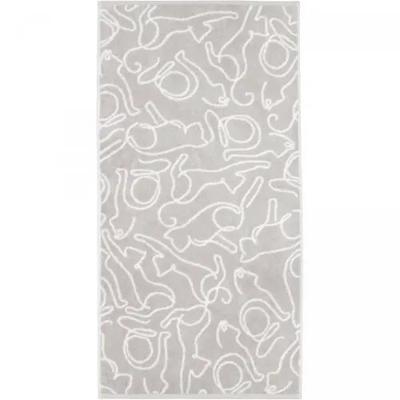 Cawö Cawö Cute Cats 6264 Handdoek 50x100 platin/wit