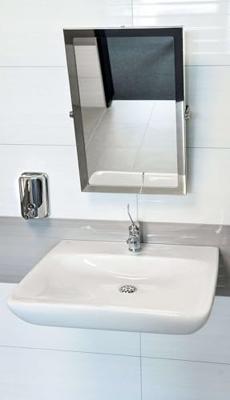 Badkamer kantelspiegel Sapho 40x60 RVS