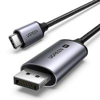 Ugreen CM556-kabel met USB-C- en DisplayPort 8K-connectoren, 1 m lang - grijs - thumbnail