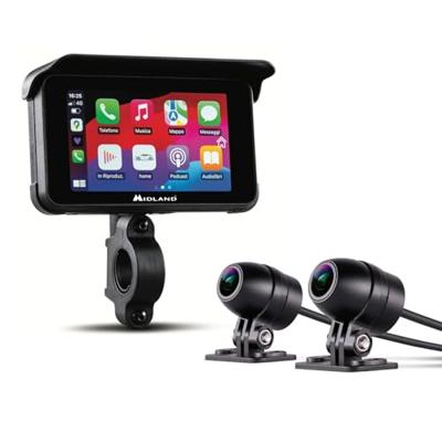 Midland BikePlay Guardian Dashcam met GPS, GPS-module, Bandenspanningscontrolesysteem, Waterdichte behuizing Kijkhoek horizontaal (max.): 110 ° 12 V, 24 V, 5 V