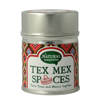 Natural Temptation Tex Mex spices blikje bio 40 Gram