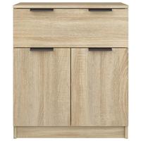 Dressoir 60x30x70 cm bewerkt hout sonoma eikenkleurig - thumbnail