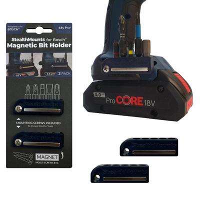 Stealthmounts Bithouder voor Bosch 18v | Blauw | 2 Stuks - BH-BO-BLU-2