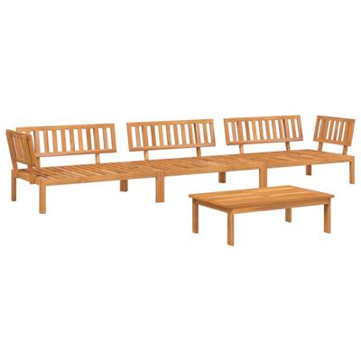 4-delige Loungeset pallet massief acaciahout - thumbnail