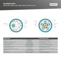 Digitus AK-330125-150-S HDMI-kabel HDMI / Glasvezel Aansluitkabel HDMI-A-stekker, HDMI-A-stekker 15.00 m Zwart 4K UHD - thumbnail