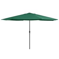 Parasol met metalen paal 390 cm groen - thumbnail