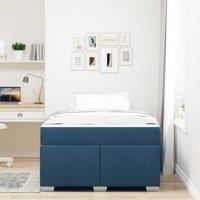 Bedframe Blauw 120 x 190 cm Stof - thumbnail
