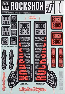 ROCKSHOX decor set decal set silver/orange