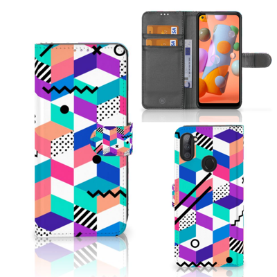 Samsung Galaxy M11 | A11 | Book Case | Blokken Kleurrijk