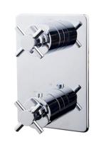 Wiesbaden Cross afbouwdeel therm. 2 weg chroom - thumbnail