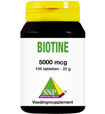 SNP Biotine 5000 mcg 100 Tabletten SNP Biotine 5000 mcg 100 Tabletten
