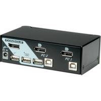 ROLINE DisplayPort USB 2.0 KVM Switch, 1 User - 2 PC - thumbnail
