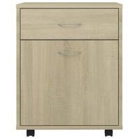 Rolkast 45x38x54 cm bewerkt hout sonoma eikenkleurig - thumbnail