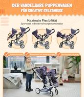 Tweeling Poppenwagen Linus Duo - Pink Jeans - thumbnail