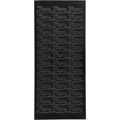 Creativ Company Stickers, menu, vel 10x23 cm, zwart, 1 vel
