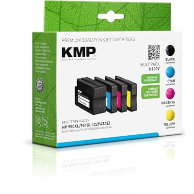 KMP Inktcartridge vervangt HP 950XL, 951XL, C2P43AE, CN045AE, CN046AE, CN047AE, CN048AE Compatibel Combipack Zwart, Cyaan, Magenta, Geel H100V 1722,4050