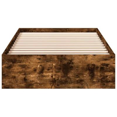 Bedframe met lades bewerkt hout gerookt eikenkleurig 100x200 cm