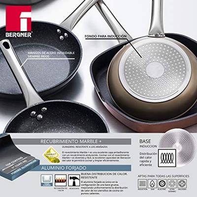 Bergner Neon Koekenpan - Ø20 cm - zilver