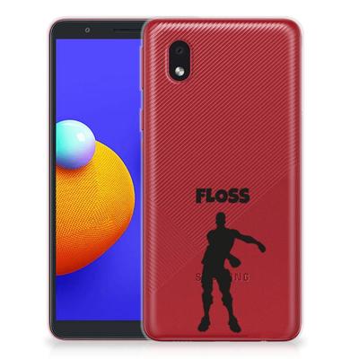 Samsung Galaxy A01 Core Telefoonhoesje met Naam Floss Samsung Galaxy A01 Core Telefoonhoesje met Naam Floss