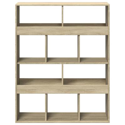 Boekenkast 100x33x125,5 cm bewerkt hout sonoma eikenkleurig