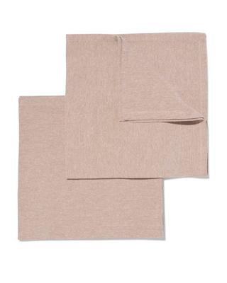 HEMA Servetten beige met glitters chambray katoen 47x47 - 2 stuks (zand)