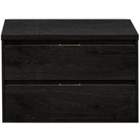 Porto Badmeubelset 90 cm - Black Oak - Wastafelbovenblad Black Oak - thumbnail