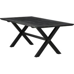 Nohr Tuintafel 'Enrico' Acaciahout, 200 x 100cm, kleur Zwart