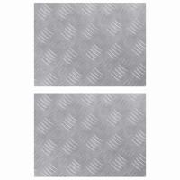 VidaXL Trap tread rechthoekig 2 pcs zilver 40 x 30 cm aluminium - thumbnail
