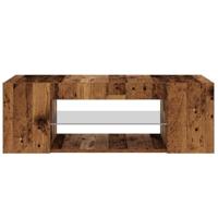Tv-meubel met LED 90x39x30 cm bewerkt hout oud hout - thumbnail