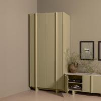 WOOOD Opbergkast 'Basu' Grenen, kleur Moss - thumbnail