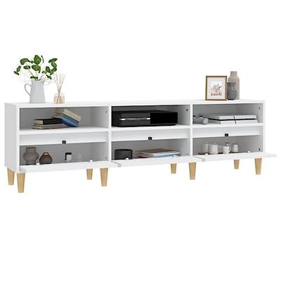 Tv-meubel 150x30x44,5 cm bewerkt hout wit