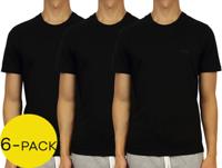 Boss T-shirt ronde hals 6-pack zwart - thumbnail