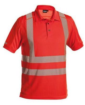 DASSY hogezichtbaarheid polo brandon rood m DASSY hogezichtbaarheid polo brandon rood m