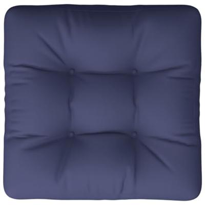 VidaXL Palletkussen 50x50x12 cm stof marineblauw - thumbnail