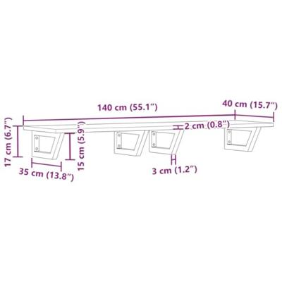 Badkamer wandschap staal en massief acaciahout