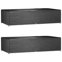 Tuinmeubelhoezen 2 st 12 oogjes rechthoekig 315x160x75 cm - thumbnail