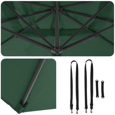 VidaXL Parasol groen 351 x 250 x 260 cm polyester en aluminium