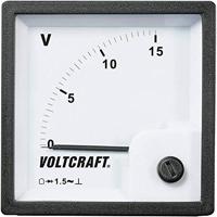 VOLTCRAFT AM-72x72/15V AM-72x72/15V Analoog inbouwmeetinstrument AM-72x72/15 V 15 V/AC Draaispoel - thumbnail
